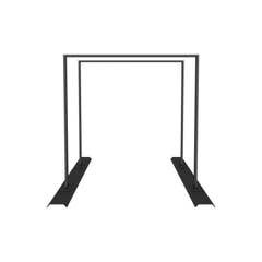 Sistema di supporto a binario con 2 supporti in acciaio piatto 50 × 12 mm – 1400 × 800 mm, da avvitare, grigio - Product Image 2