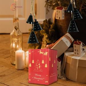Accrocheur fait à la main cloches suspendues de noël couleur noire brillante en qualité supérieure cloches décoratives en métal pour jardin décor à la maison - Product Image 6