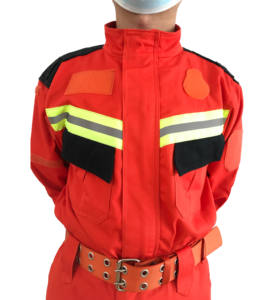 Uniforme de Bombero de Aramida Azul Marino Clásico, Tejido Nomex de Sarga, 4 Capas, para Bomberos - Product Image 4
