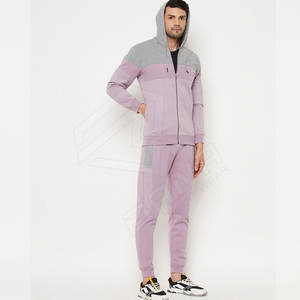 Chándal deportivo de algodón con logotipo personalizado hecho en fábrica con capucha para hombre con pantalón inferior ajustado - Product Image 6