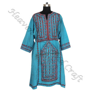 BDR079 Vintage Kutchi fait à la main Balochi Vintage bohème du fournisseur indien Vintage broderie à la main bohème Banjara robe - Product Image 3
