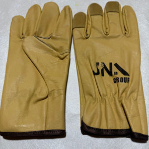 Guantes DE TRABAJO impermeables de cuero para conductores, guantes de cuero de seguridad para motocicletas con forro polar - Product Image 1
