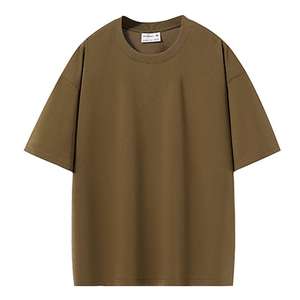 Camiseta transpirable para hombre 2025, versátil, multicolor, de color puro con tecnología de doble hilo - Product Image 1