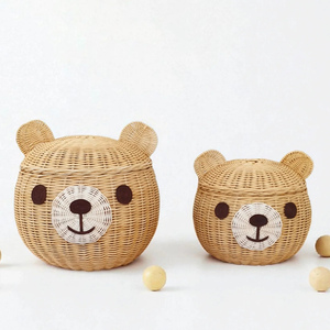Cestas organizadoras de almacenamiento para bebés de diferentes diseños, cestas de ratán tejidas a mano, accesorios para la habitación infantil - Product Image 2