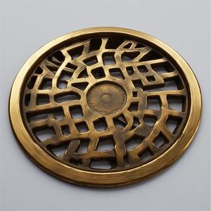 Modern Brass Bathroom <b>Floor</b> Drains with Traditional Design and Press Mechanism for Easy Opening for Hotels - Product Image 4