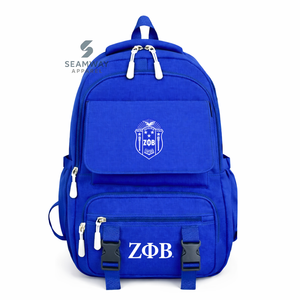 Mochila de la Hermandad Zeta Phi Beta, Elegante y Duradera, de Pana, para Estudiantes, para Senderismo y Actividades al Aire Libre - Product Image 1