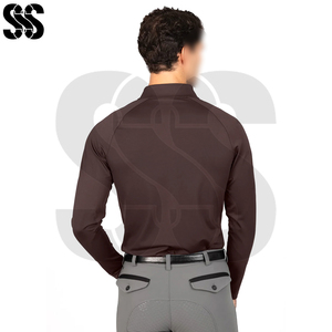 Vêtement de base équestre pour homme de qualité supérieure, antibactérien, à séchage rapide, mélange polyester/spandex, vêtements de sport pour l'équitation - Product Image 5