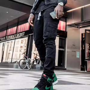 กางเกงยีนส์ขาตรงสำหรับผู้ชายทรงสลิมฟิตปรับแต่งได้ - Product Image 4