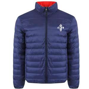 Nueva chaqueta de invierno con logotipo personalizado más vendida, chaqueta acolchada con cremallera estampada transpirable de poliéster 100% para hombre - Product Image 4