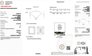 E Color VS1, taille de la clarté 4.70 Ct, diamant poli labgrow, forme radiante, bijoux en diamant HPHT-CVD, diamants en vrac - Product Image 5