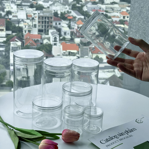 Bocaux de qualité alimentaire en PET de haute qualité Couvercles en aluminium à bouchon à vis à large bouche Bocaux en plastique pour bonbons alimentaires Tinh Dieu Vietnam - Product Image 2