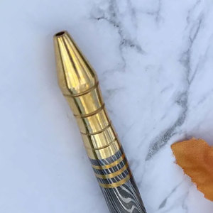 Bolígrafo de Acero de Damasco de Alta Calidad, Construcción de Metal Pesado, Escritura Suave, Recarga, Bolígrafo Ejecutivo de Lujo para Negocios - Product Image 4