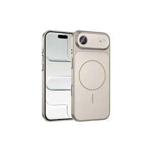 Coque en silicone liquide gris compatible M-Safe pour iPhone 17 Air XS avec protection de l'appareil photo, antichoc, pour hommes - Product Image 1