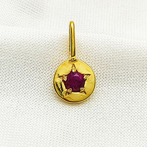 Charmes en pierre précieuse ronde de 3 mm, pierre de naissance, or vermeil, argent sterling, ensemble de colliers, pendentif, bijoux fins, fournisseur en gros - Product Image 1