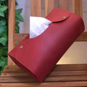 Funda de cuero para caja de pañuelos, soporte para coche, caja personalizada, decoración de oficina de lujo, regalo hecho a mano para él, servilletero, - Product Image 1