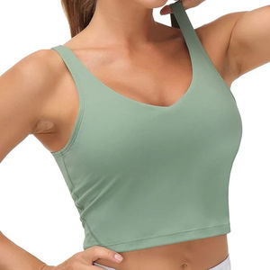 Ropa de gimnasio para mujer Servicio OEM Sujetador de yoga hecho en fábrica Ropa de gimnasio de secado rápido Sujetador de yoga superior con todos Los tamaños disponibles Sujetador deportivo para mujer - Product Image 4