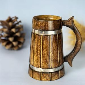 Taza de Madera Clásica Hecha a Mano Personalizada para el Hogar, Oficina u Hotel, Taza de Cerveza de Madera, Taza de Té con la Mejor Calidad, Mayorista de la India - Product Image 1