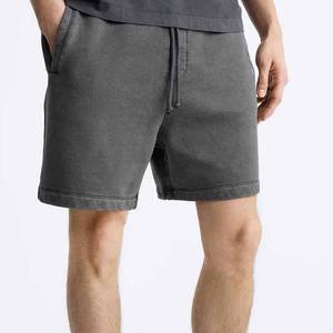 Short pour homme de haute qualité, respirant, décontracté, taille moyenne, fermeture par cordon de serrage, short de couleur unie pour homme, - Product Image 1