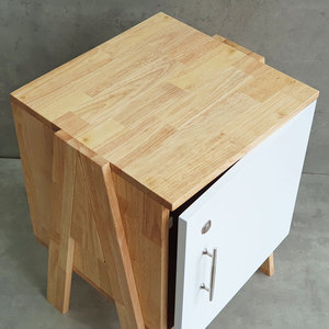 Mini White A-Frame Locker with Lockable <b>Door</b> 40x40x48cm Storage Unit Personal TCN68005 - Product Image 3