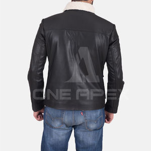 Chaqueta de cuero de calle de buena calidad 2025 para hombre, chaqueta de cuero de Color personalizado 100% para hombre a la venta - Product Image 2