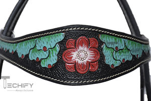 หมวกหนังวัวทนทานแบบตะวันตกพร้อมฮาร์ดแวร์สแตนเลสสำหรับขับขี่จากผู้ผลิตขายส่ง - Product Image 2