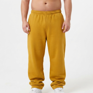 Wholesale Men's Solid Color Soft Comfortable Sweatpants Spring Loose <b>Wide</b> <b>Leg</b> Pants Heavyweight Casual Sports <b>Joggers</b> - Product Image 1