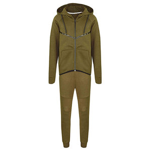 Venta al por mayor por encargo de los hombres ligeros de invierno Jogging conjuntos de dos piezas de lana chándal con mangas largas transpirable a prueba de viento - Product Image 1