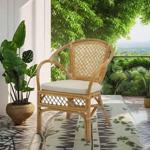 เก้าอี้หวายคอรอน่า ดีไซน์หรูหรา นั่งสบาย เหมาะสำหรับวิลล่า เฟอร์นิเจอร์กลางแจ้ง ทนทาน ผลิตด้วยมือ งานฝีมือคุณภาพสูง เหมาะสำหรับห้องนั่งเล่น อพาร์ทเมนท์ - Product Image 6