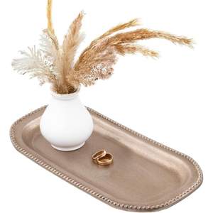 Bandeja Ovalada de Acero Inoxidable para Joyas, Cosméticos, Organizador, Decoración, para Velas y Perfumes - Product Image 2