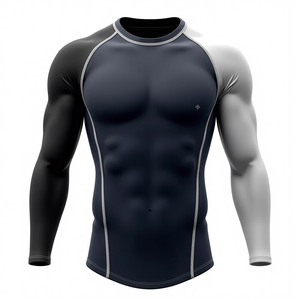 Jiu Jitsu brésilien personnalisé Rash Guard MMA Entraînement athlétique professionnel Sports de combat Gym Workout Conception sublimée - Product Image 1