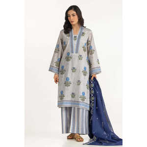 IUSTKSD-2149 Vestido Pakistaní de 3 Piezas, Traje de Tela Estampada, Salwar Kameez Bordado, Ropa Étnica para Uso Diario, Colección Suave y Cosida - Product Image 3