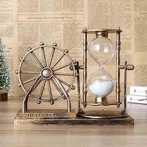 Premium <b>Silver</b> plated Metal Frame Durable long lasting sand <b>clock</b> Metal Hour Glass Sand Timer for Modern style home decor - Product Image 6