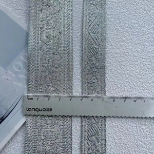 Sangle de style ethnique en ruban jacquard Hamza Badges tissée avec du fil d'or et d'argent pour accessoires de vêtement et tresse - Product Image 2