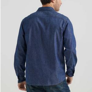 Venta al por mayor precios baratos moda Casual algodón camisa de mezclilla camiseta para hombres logotipo personalizado impresión camisa al por mayor precio Top Boys - Product Image 4