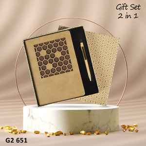 Custom Executive Premium VIP A5 Diary and Pen Premium Business Gift Set para eventos corporativos Regalo promocional de Año Nuevo - Product Image 3