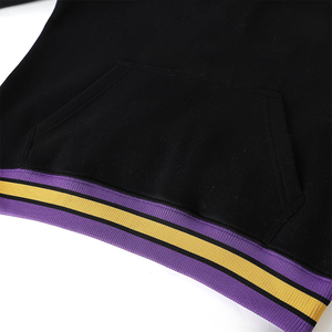 Prairie View Black Prep <b>Hoodie</b> Unisex Fleece Pullover Kangaroo <b>Pocket</b> <b>Zip</b> Hood for Yellow Accent Streetwear Winter 100% - Product Image 3