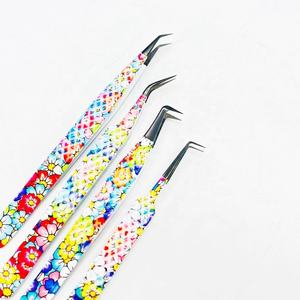 Pinzas profesionales de Extensión de pestañas de volumen de Punta puntiaguda de acero inoxidable sólido probadas a mano garantía de calidad recubiertas de papel - Product Image 3