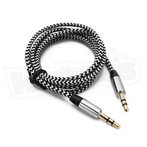 Câble audio tressé Diwu 3,5 mm mâle-mâle 1 m - Cordon stéréo professionnel en cuivre pur pour haut-parleur, radio et usage domestique - Product Image 2