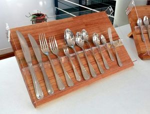 Juego de cubiertos de acero inoxidable personalizado con caja de madera, tenedor, cuchillo, cuchara, juego de cubiertos de lujo para restaurante, Hotel, uso doméstico - Product Image 4