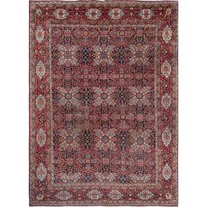 Tapis en laine noué à la main grande surface Aalam Pae-5734, motif floral rayé rouge-orange, rectangulaire, pour la maison, nouveau tapis de salon, couloir - Product Image 1