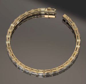 Pulsera de Tenis con Diamantes Cultivados en Laboratorio, Oro Blanco de 14k, Joyería Elegante para Mujer, Regalo Perfecto para Ella, Joyería Fina de la India - Product Image 3