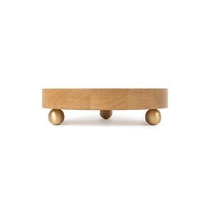 Plateau en bois original fantaisie en bois de haute qualité avec plateau de service en forme de rond en bois de taille personnalisée nouveauté - Product Image 3