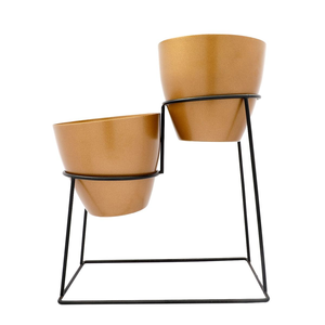 Grande jardinière en métal en acier inoxydable avec support pour plantes d'intérieur Bureau et restaurant décorer avec accepter les personnalisations - Product Image 6