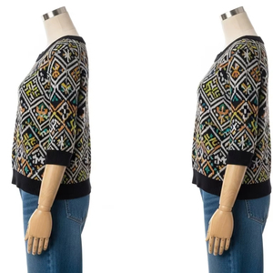 Blusas de punto con estampado ecológico, mezcla de algodón, ropa informal suave y transpirable, Tops cómodos de moda para mujer para uso diario - Product Image 3