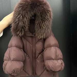 Vente en gros de veste bouffante décontractée à fermeture éclair veste personnalisée à poches multiples pour femmes veste d'hiver coupe-vent de haute qualité - Product Image 1