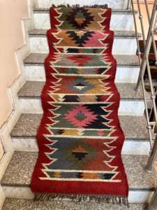 Tapis en laine et jute tissés à la main motifs Kilim traditionnels pour salon ou chambre à coucher tapis et ensembles décor à la maison de haute qualité - Product Image 4