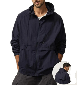 Veste coupe-vent pour homme de haute qualité 100% - Vêtement de rue d'hiver - Capuche - Imperméable - Antibactérien - Séchage rapide - Couleur et logo personnalisables - Product Image 1