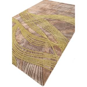 พรมไหมไผ่ถักมือสีเบจน้ำตาลลายแอ็บสแตรกต์ รุ่น Aibz-1011 สำหรับห้องนั่งเล่นและทางเดิน รูปทรงสี่เหลี่ยมผืนผ้า เหมาะสำหรับวัยรุ่น - Product Image 2