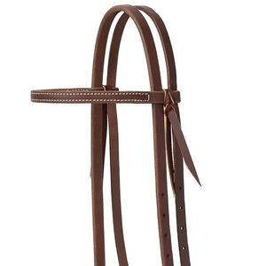 Nouvelle arrivée en cuir véritable Headstall Western Horse Bride Horse Tack en cuir Western Headstall Cowboy Western Horse Tack Set - Product Image 1