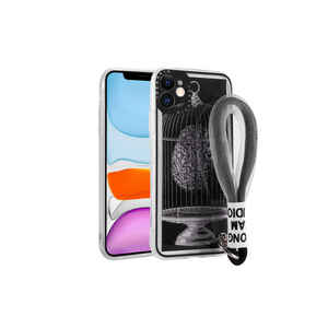 Coque en silicone de luxe à motifs Netzy pour iPhone 11 11 Pro A53 avec dragonne et cordon – Housse de protection élégante - Product Image 1